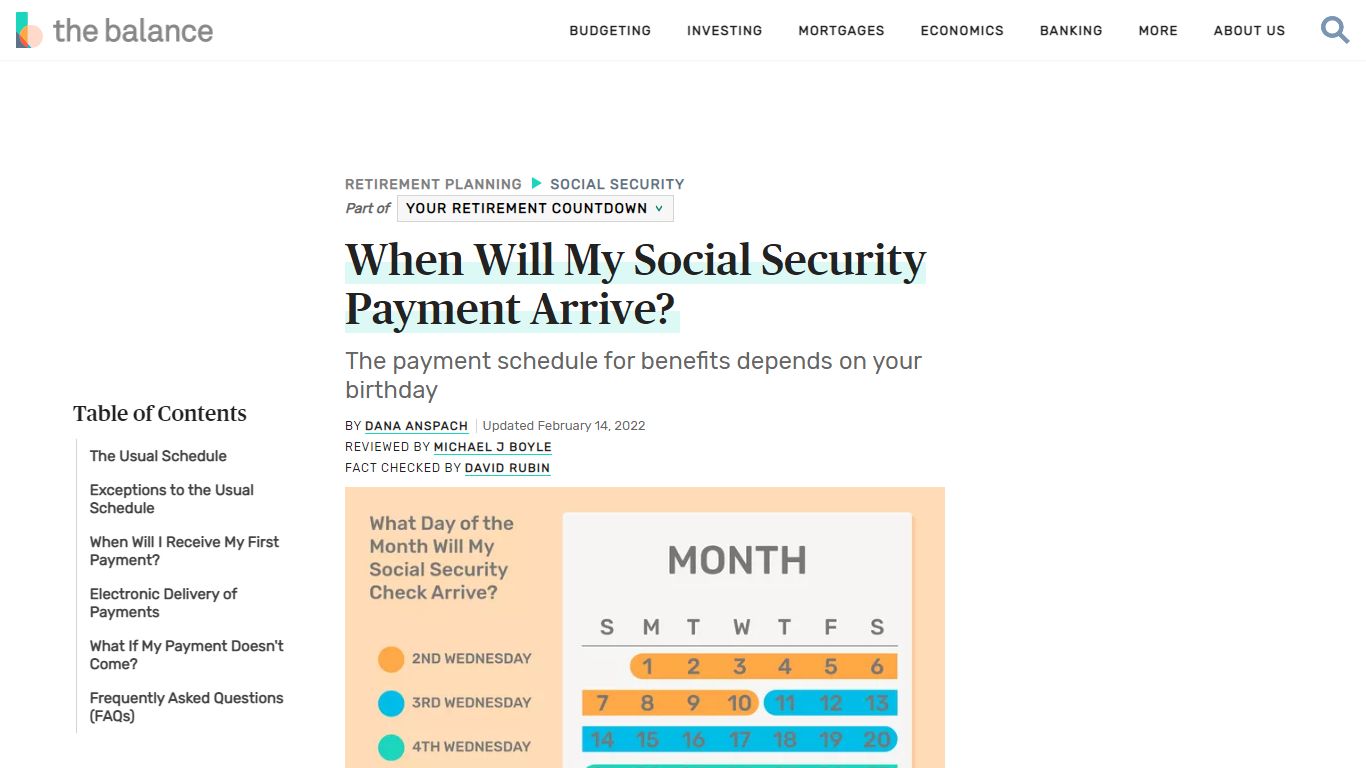 What Day Should My Social Security Payment Arrive? - The Balance
