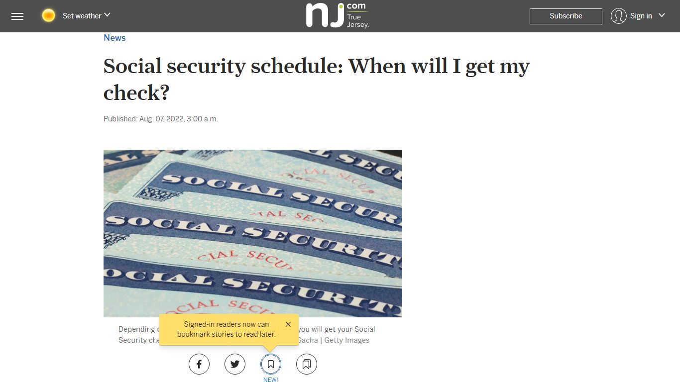 Social security schedule: When will I get my check? - nj.com